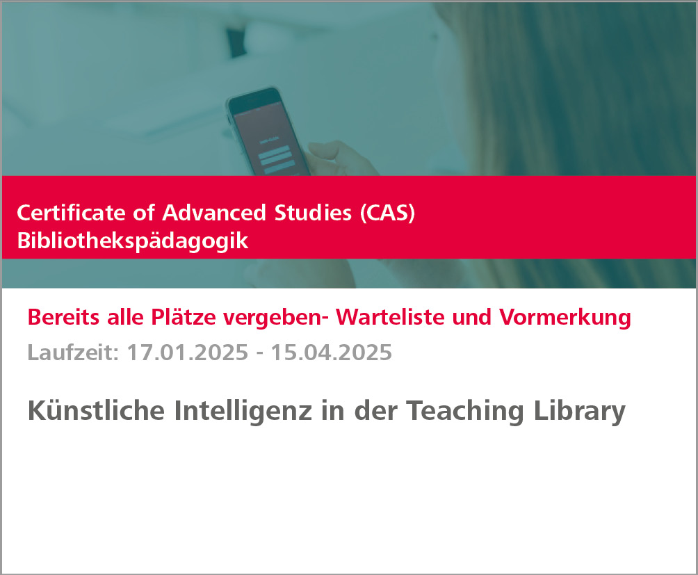 Weiterbildung Künstliche Intelligenz in der Teaching Library 