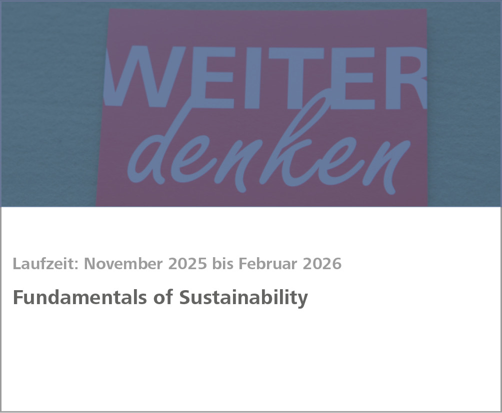 Weiterbildung Fundamentals of Sustainability