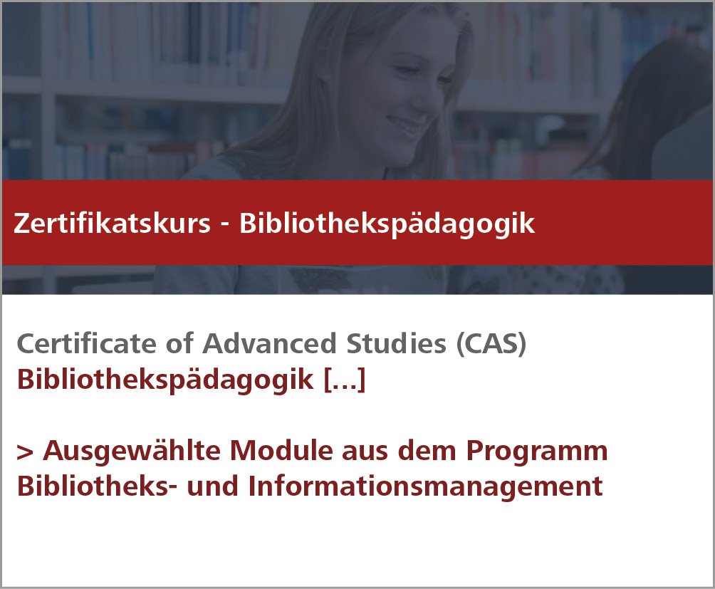 Zertifikatskurs Bibliothekspädagogik
