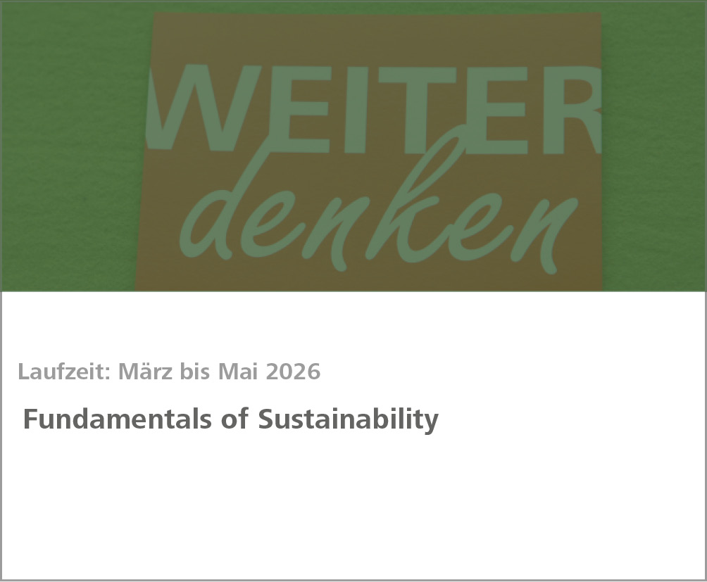 Weiterbildung Fundamentals of Sustainability